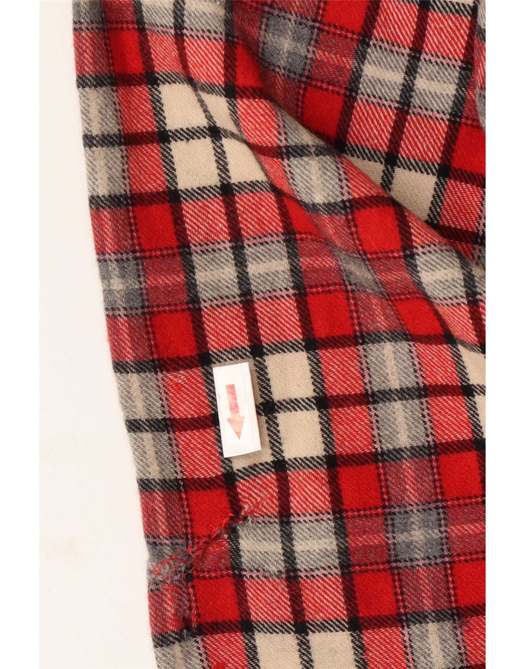 Camicia vintage da uomo in flanella XL in lana a quadri rossi