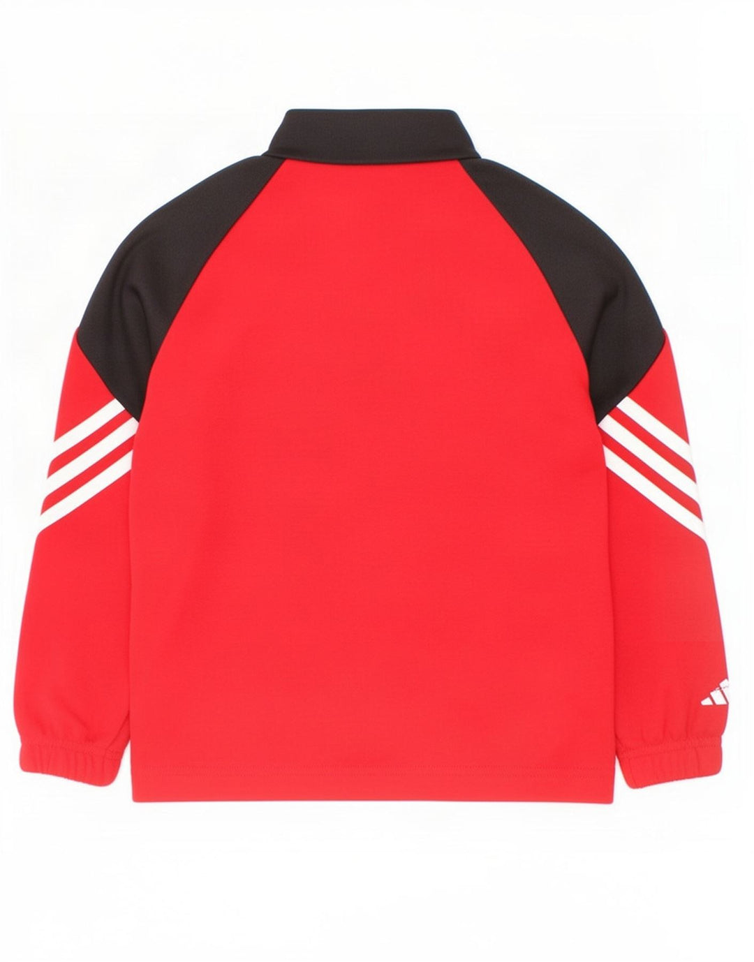 Top della tuta da ginnastica Adidas da ragazzo con zip e collo, 5-6 anni, XS, colore rosso