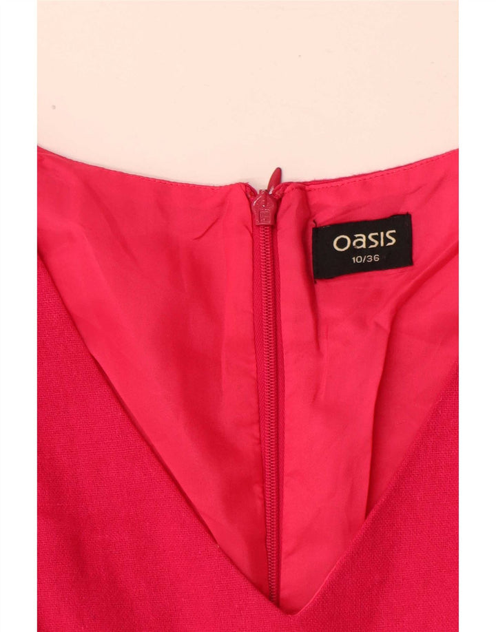 Abito a trapezio da donna Oasis UK 10 piccolo in lana rosa