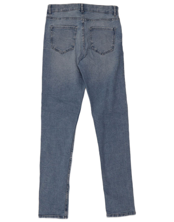 Marks & Spencer Donna The Lily Slim Jeans UK 10 Small W26 L30 Cotone blu