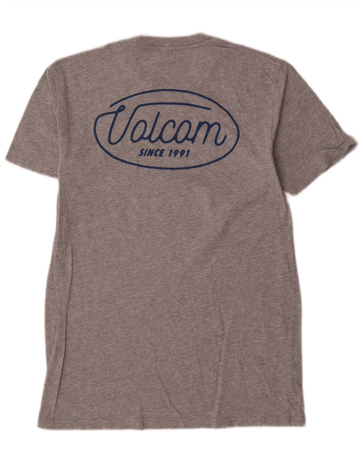 T-shirt grafica da uomo Volcom Top in cotone chiazzato grigio piccolo