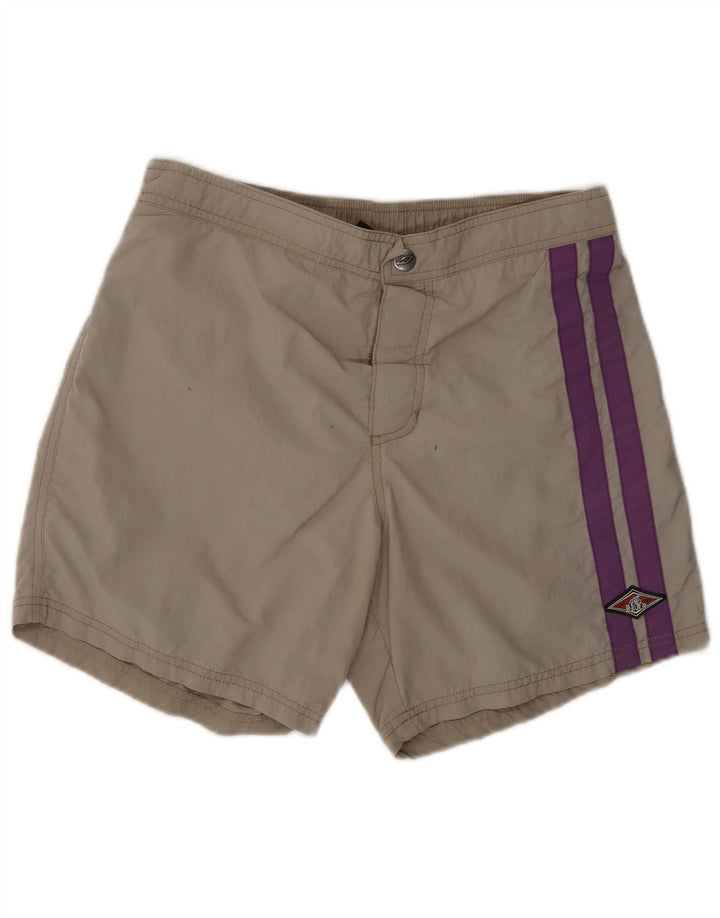 Pantaloncini da bagno da uomo Bear in poliestere color block grigio medio