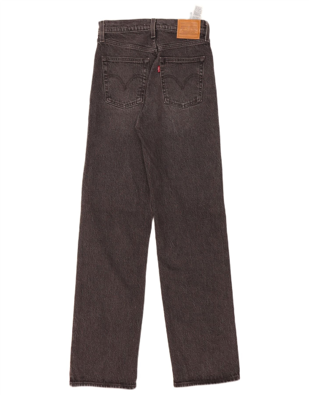 Jeans dritti a gabbia toracica da donna LEVI'S W25 L32 cotone grigio