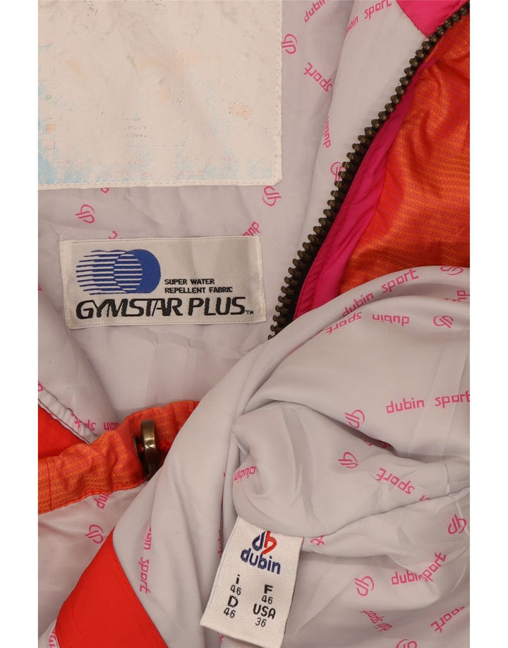 Giacca da sci vintage da uomo con cappuccio IT 46 Small multicolore Colourblock