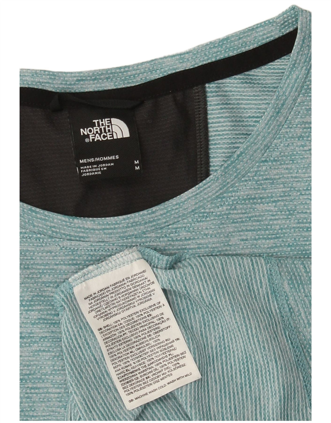 Canotta da uomo The North Face, poliestere color block medio turchese