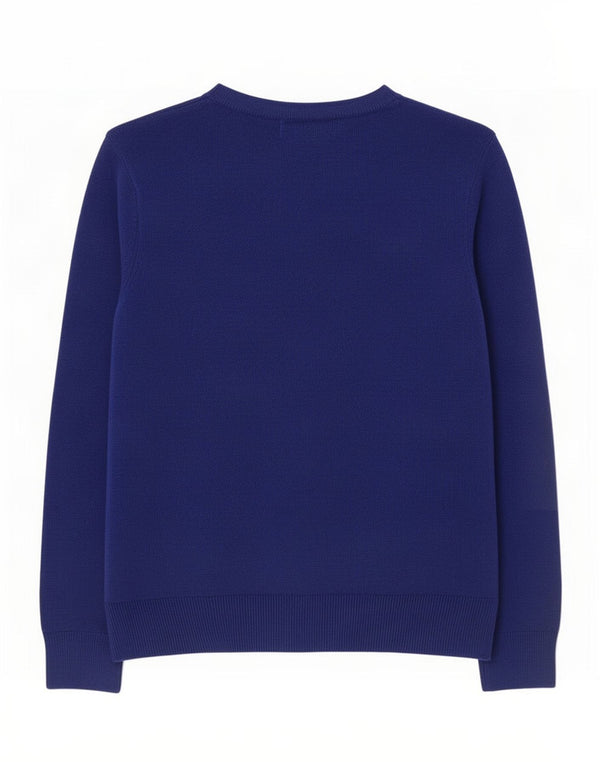 Maglione maglione girocollo da donna Marks & Spencer UK 10 piccolo acrilico blu