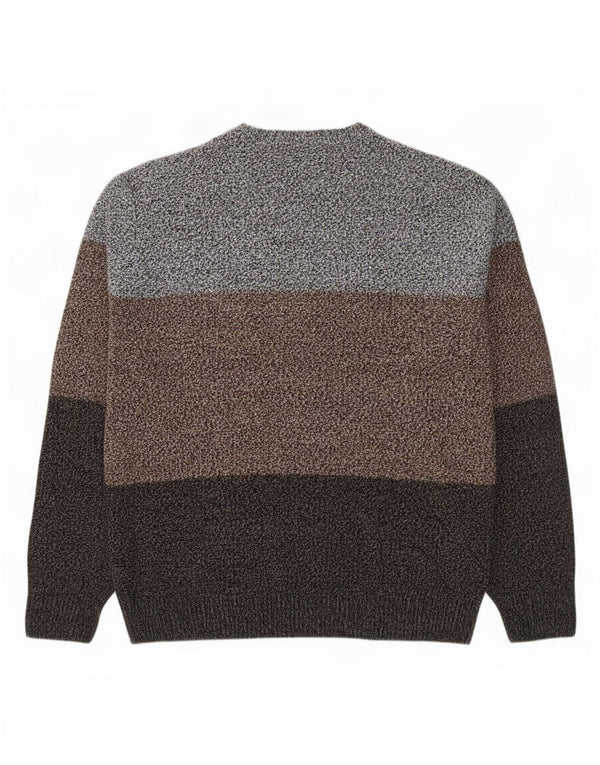 Maglione maglione girocollo da uomo Marks & Spencer 3XL grigio acrilico color block