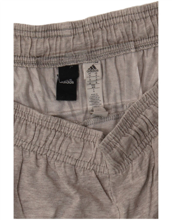 Pantaloncini sportivi da uomo Adidas in cotone grigio medio