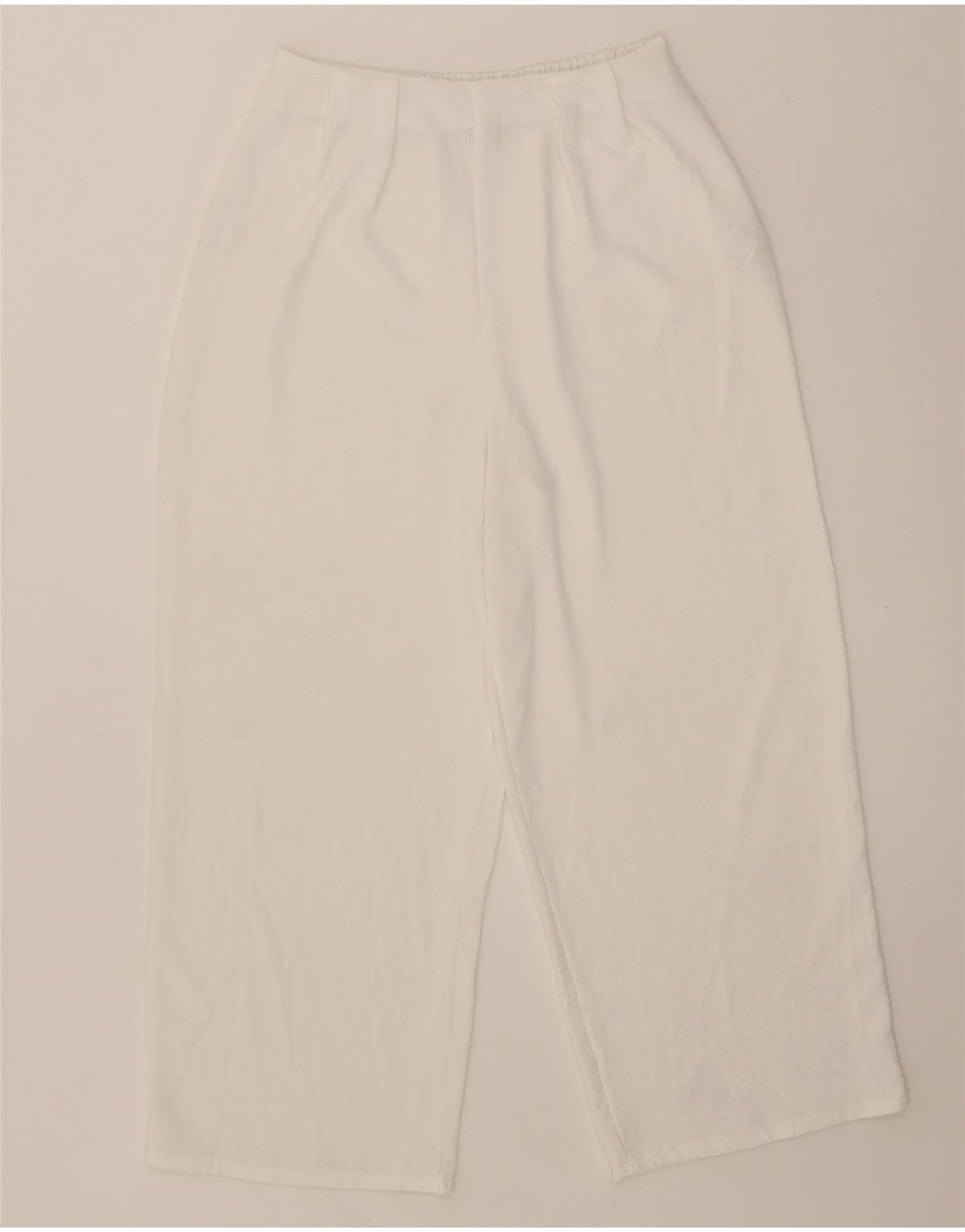 Pantaloni chino larghi da donna Zara medi W28 L25 poliestere bianco
