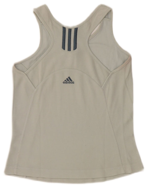 Top corto da donna Adidas UK 10 Small Green Cotton Sports