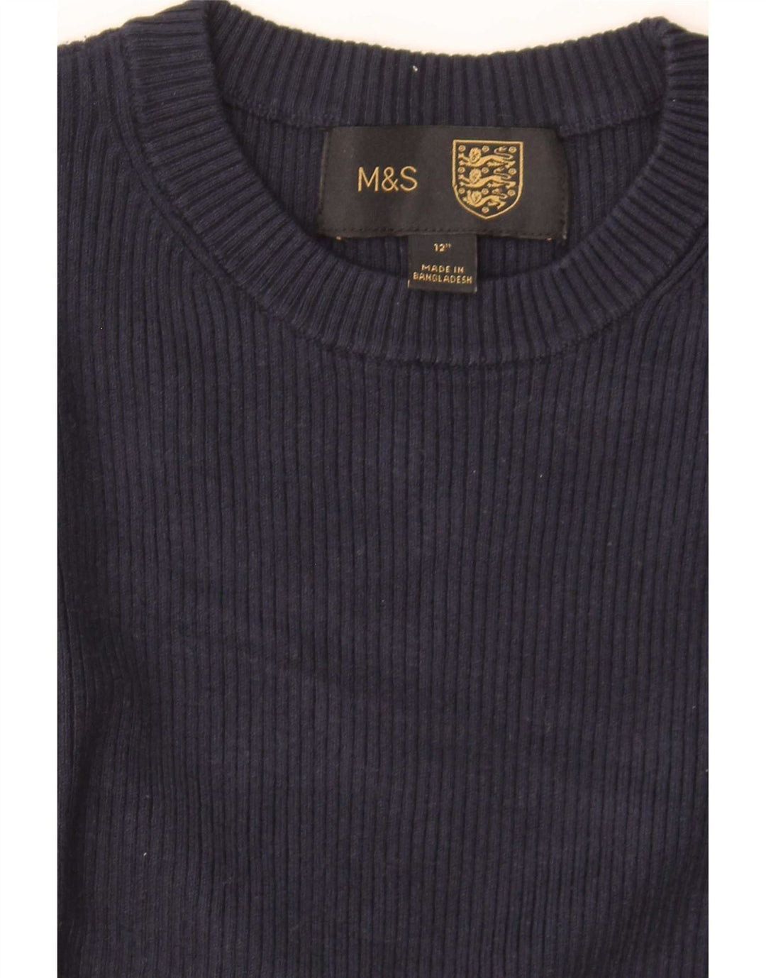Top corto da donna Marks & Spencer UK 4 XS blu navy