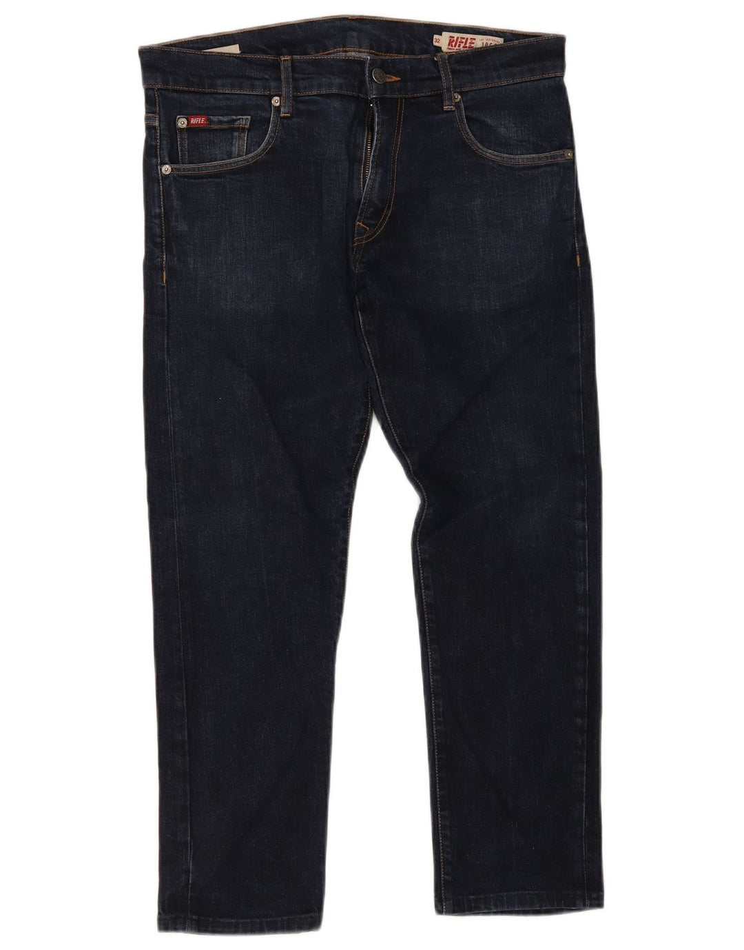 Jeans slim tagliati da uomo Rifle W32 L26 cotone blu navy