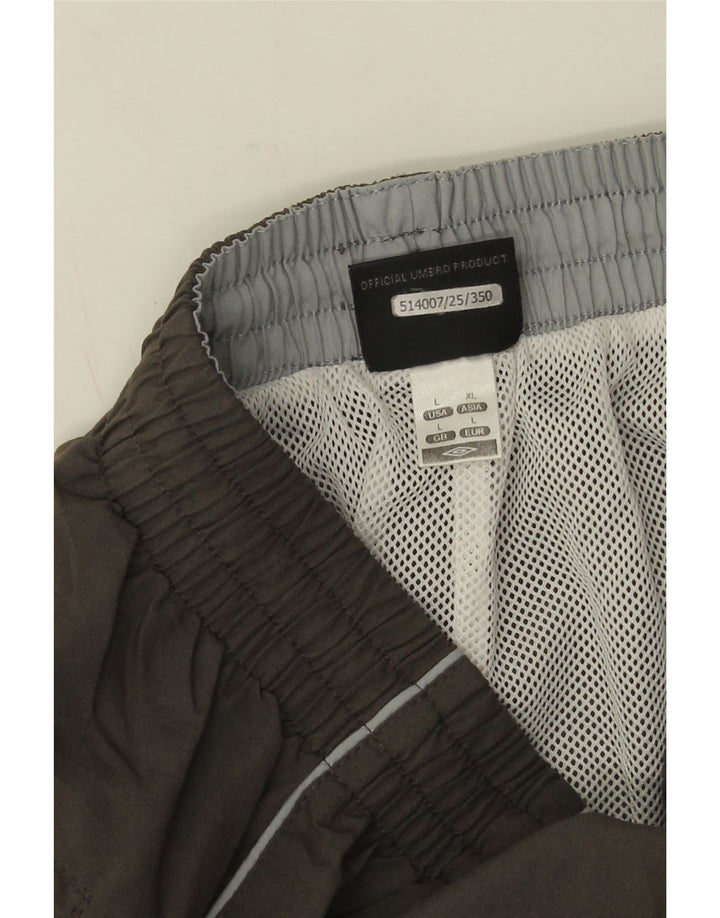 Pantaloncini sportivi Umbro da uomo con grafica Bermuda, grandi, in poliestere grigio