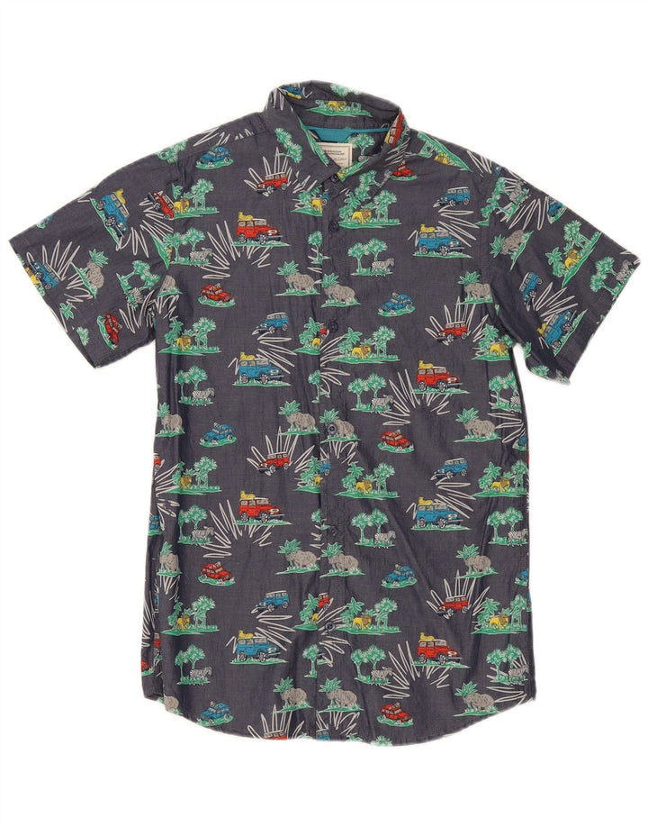 Camicia da bambino con motivo astratto Mountain Warehouse 12-13 anni Blu navy
