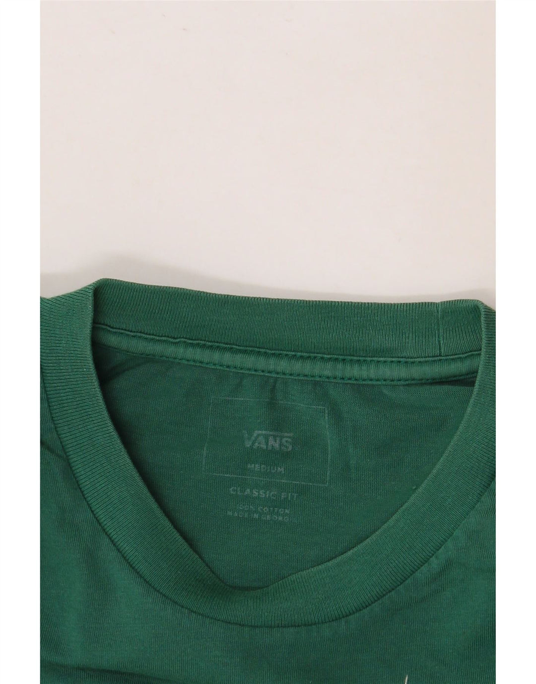 T-shirt grafica da uomo con vestibilità classica VANS, cotone verde medio