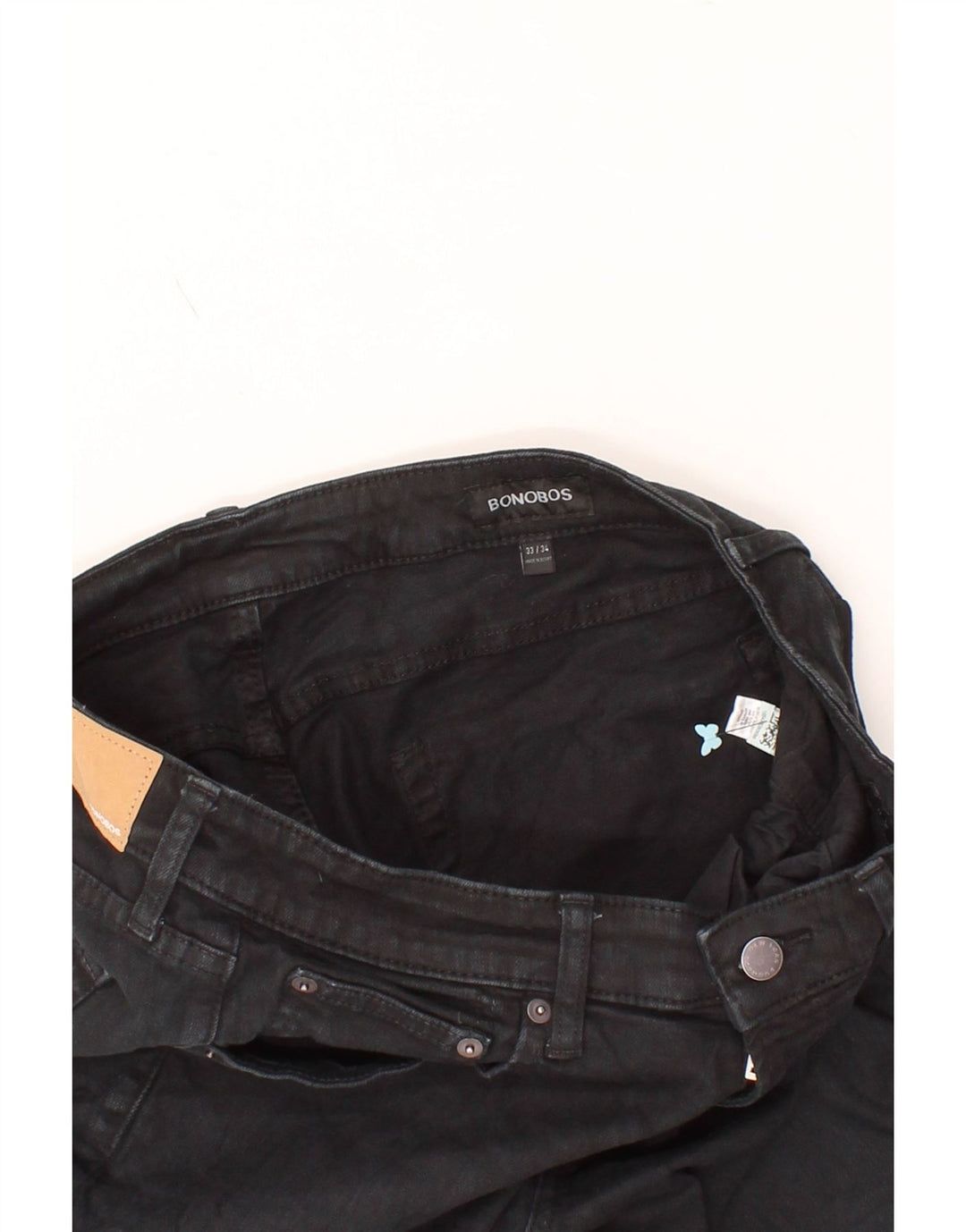 BONOBOS Mens Slim Jeans W33 L34 Black Cotton Vintage BONOBOS and Second-Hand BONOBOS from Messina Hembry 