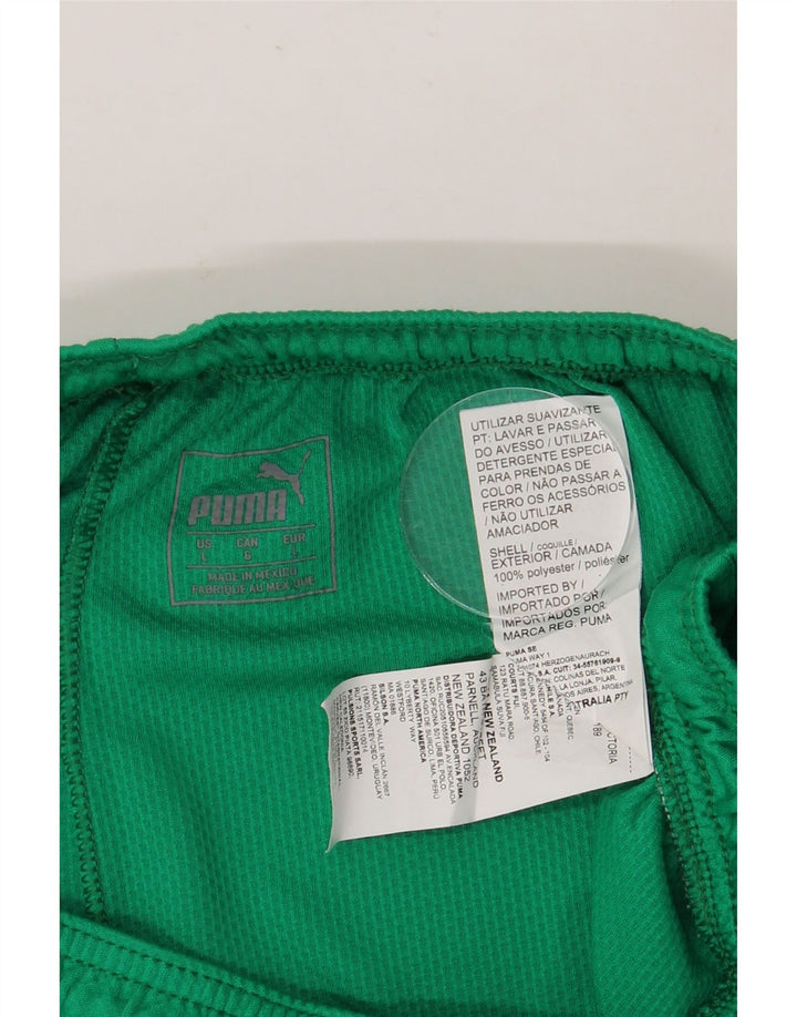 Pantaloncini sportivi da uomo PUMA grandi verdi geometrici in poliestere