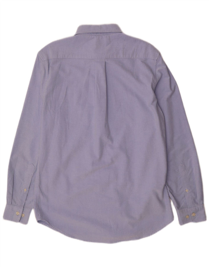 Polo Assn. Camicia da uomo in cotone blu medio