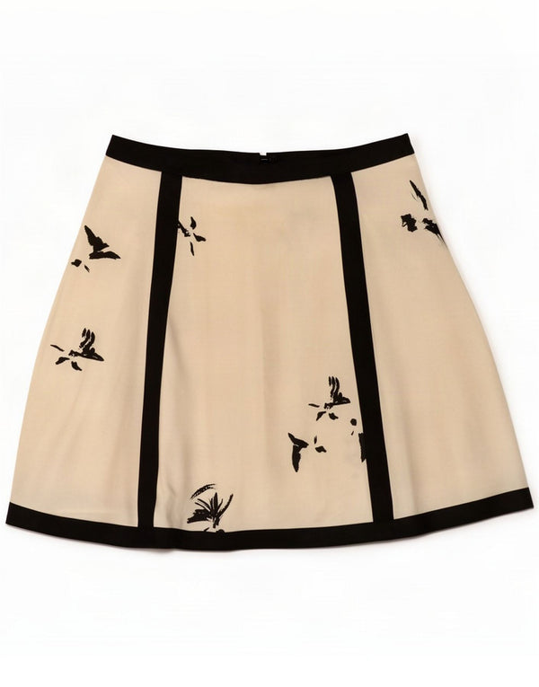Emporio Armani Womens Abstract Pattern A-Line Skirt Large W32 White