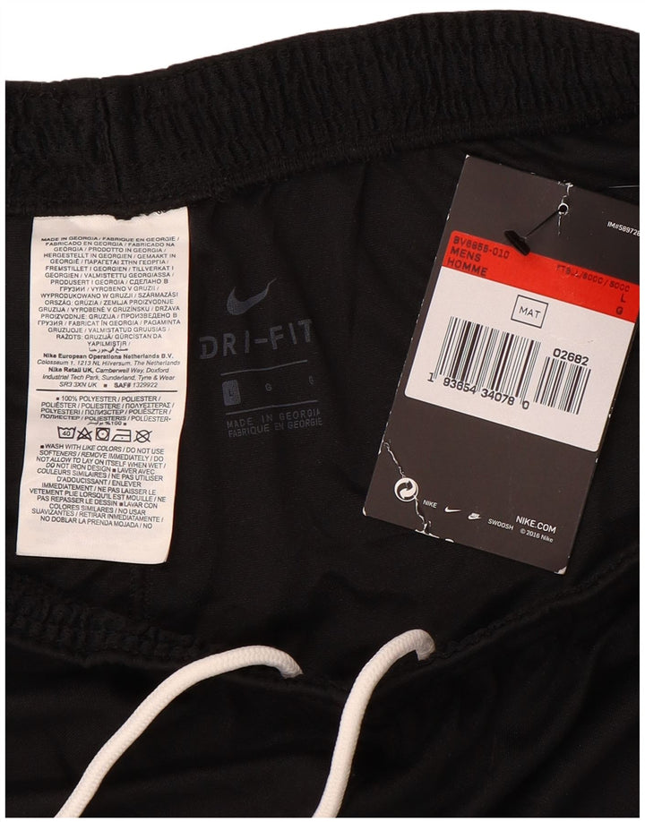 Pantaloncini sportivi Nike Dri Fit da uomo, grandi, in poliestere nero