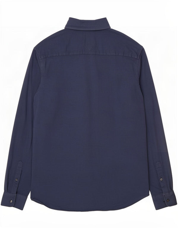 Camicia da uomo Tommy Hilfiger grande in cotone blu