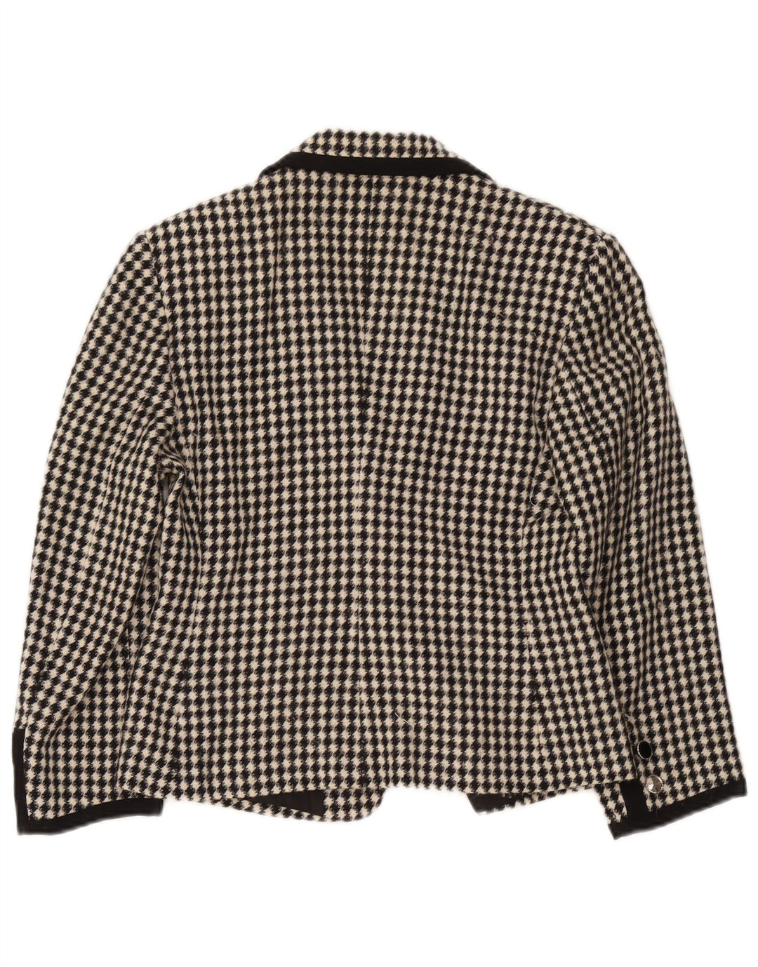 Giacca blazer da donna Tabasco UK 12 Lana vergine geometrica nera media