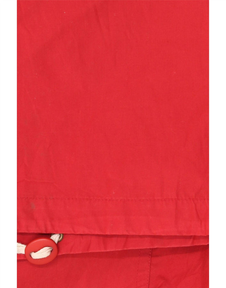 Giacca vintage da uomo con vestibilità ampia e vestibilità ampia con cappuccio UK 36 piccola in poliestere rosso
