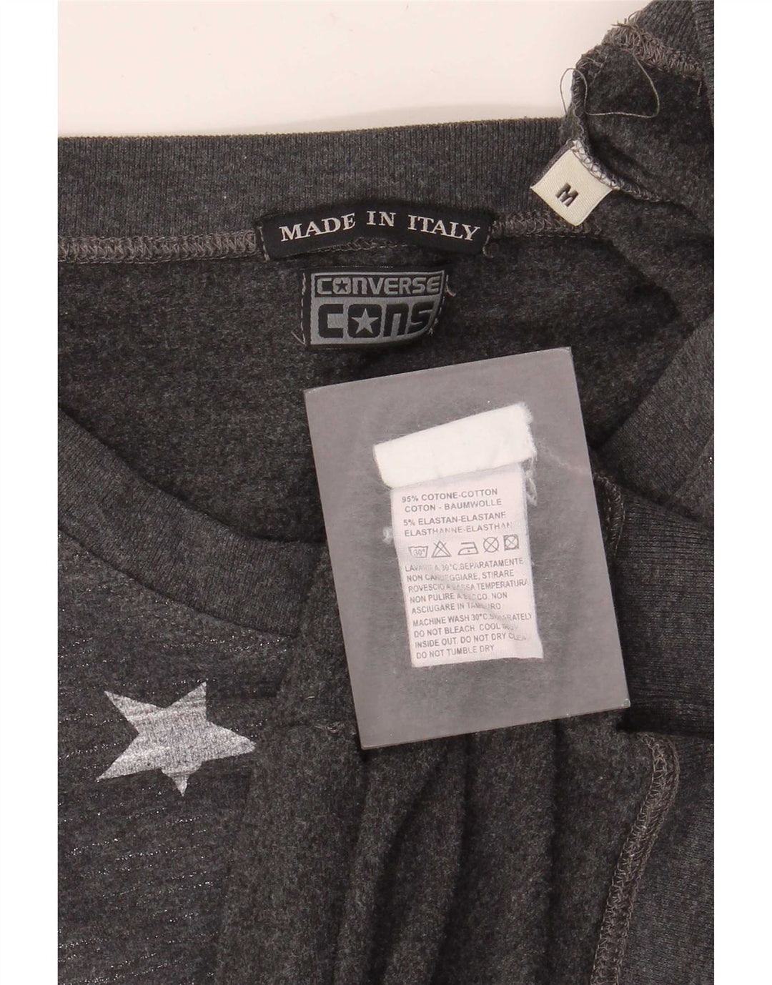 Felpa grafica da donna Converse Jumper UK 12 Grigio medio chiazzato