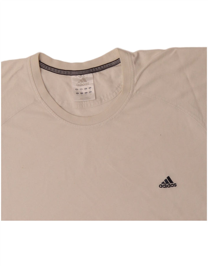 T-shirt da uomo ADIDAS Top 2XL in cotone bianco sporco