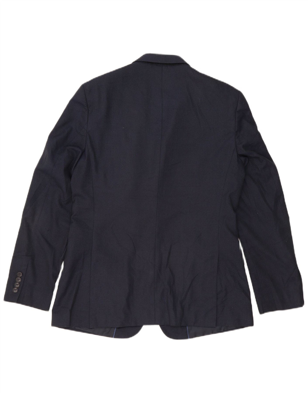 Giacca blazer a 2 bottoni da uomo Marks & Spencer UK 42 grande poliestere blu navy