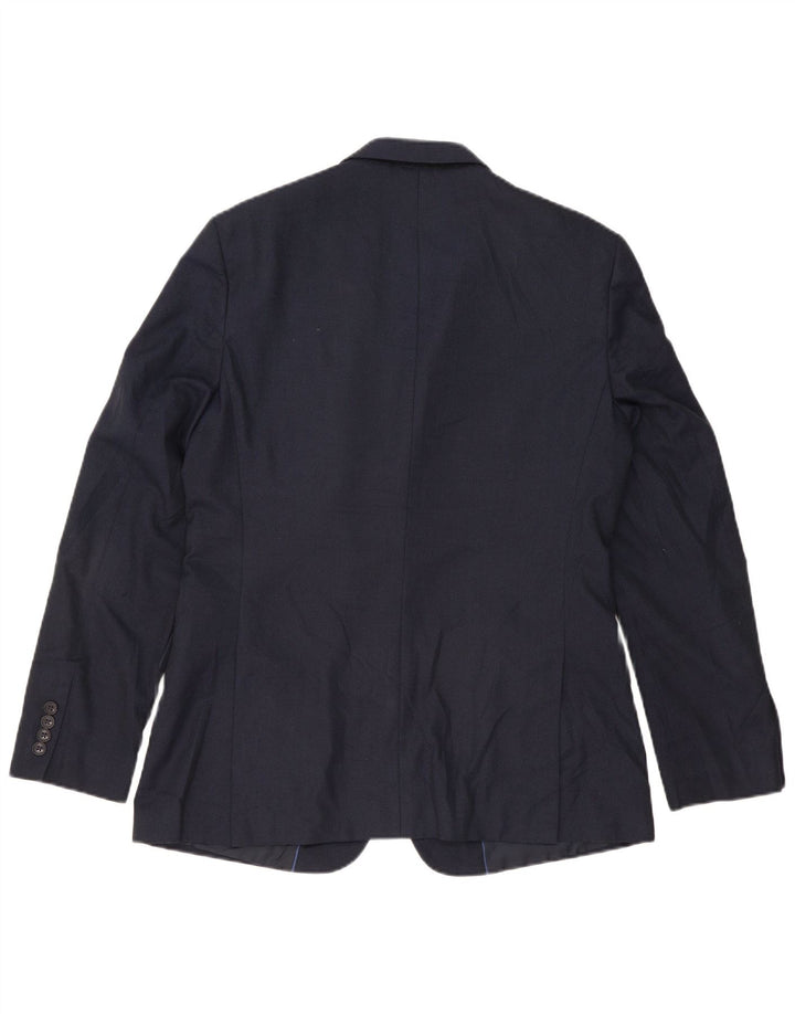 Giacca blazer a 2 bottoni da uomo Marks & Spencer UK 42 grande poliestere blu navy