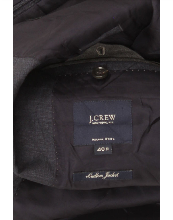 J. CREW Giacca blazer da uomo Ludlow a 2 bottoni UK 40 Large in lana blu navy