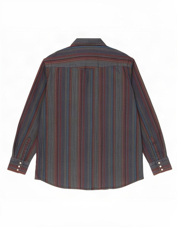 Camicia alta da uomo Rustler taglia 17 1/2 XL a righe multicolore