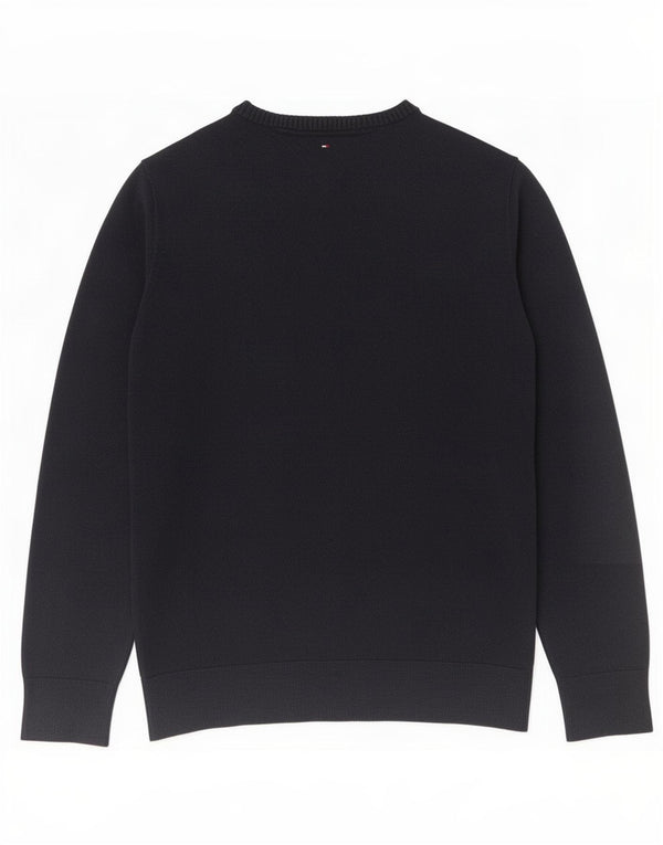 Maglione maglione con scollo a V per ragazzi Tommy Hilfiger 15-16 anni in cotone blu navy