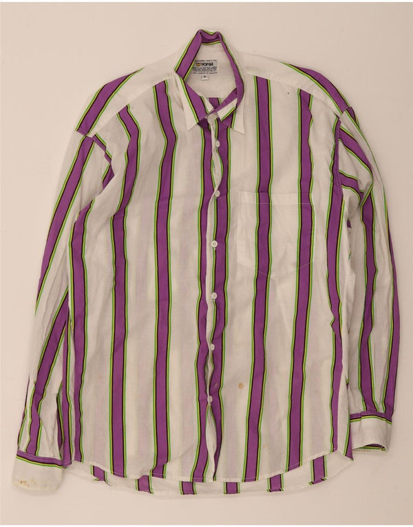 Camicia da uomo POP 84 a righe bianche medie