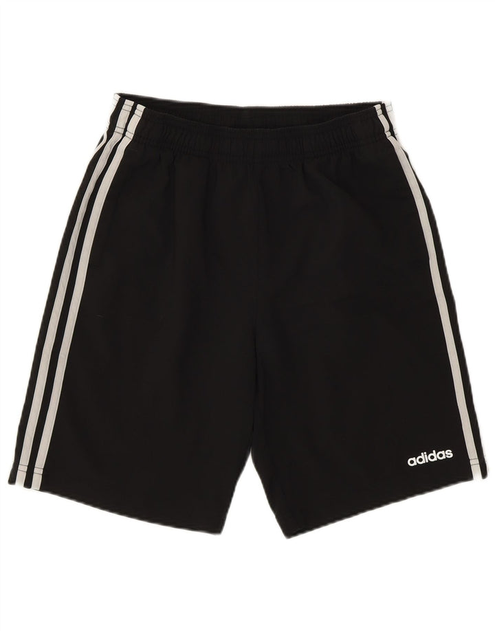 ADIDAS Boys Sport Shorts 14-15 Years  Black Polyester