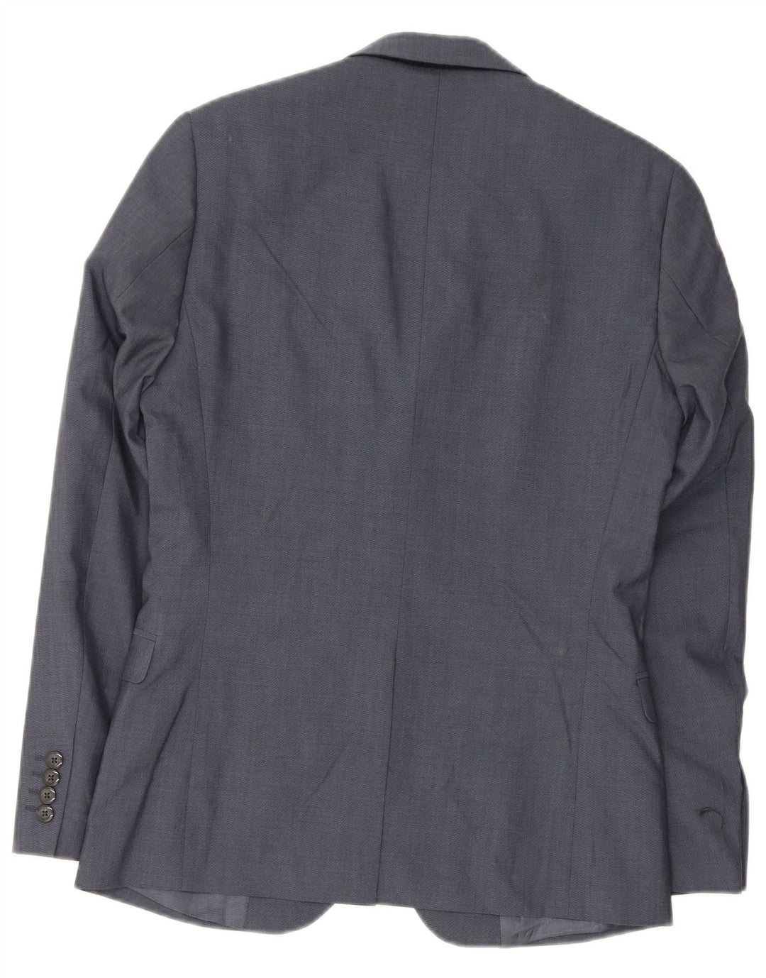 Giacca blazer slim fit da uomo Dkny a 2 bottoni UK 36 piccola in lana blu navy