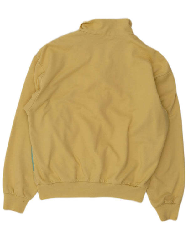 Giacca da ginnastica vintage da uomo taglia 54 XL color block giallo retrò