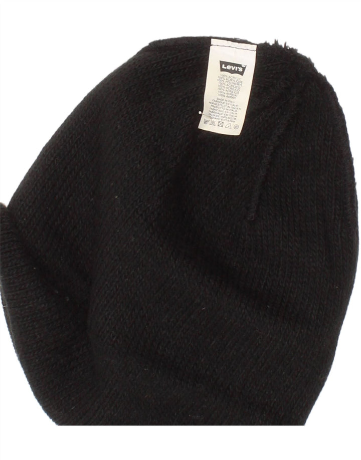 Berretto da uomo Levi's taglia unica in acrilico nero