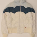 LEVI'S Womens Padded Jacket UK 16 Large White Colourblock Polyester Vintage Levi's and Second-Hand Levi's from Messina Hembry 