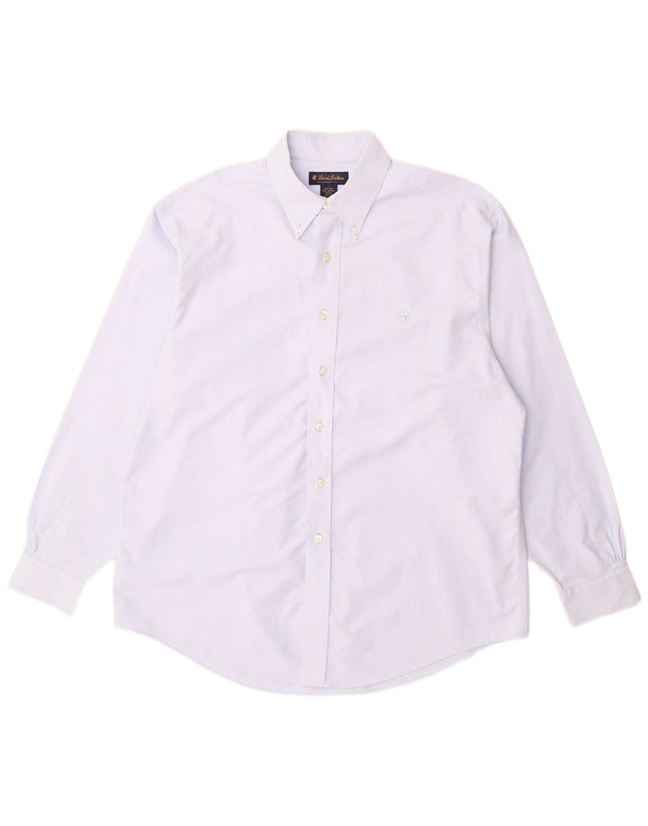 Camicia da uomo Brooks Brothers grande in cotone blu