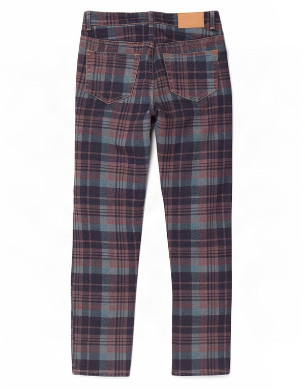 Pantaloni casual da donna French Connection UK 8 piccoli W26 L27 quadri blu