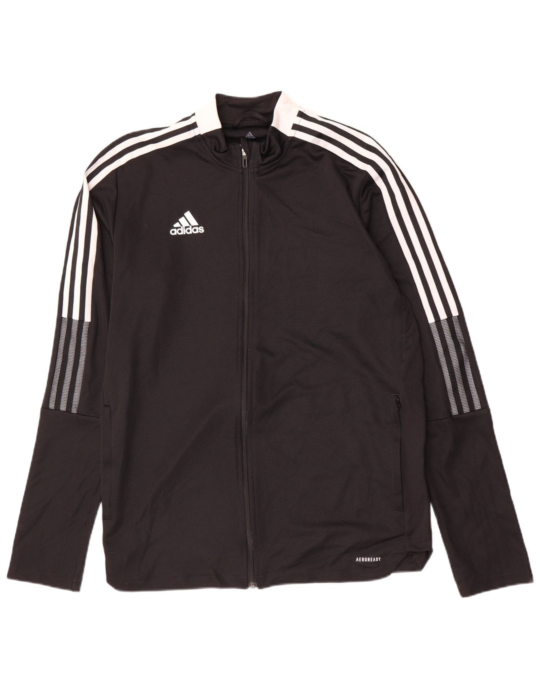 Giacca da tuta da uomo Adidas Aeroready, grande, in poliestere nero