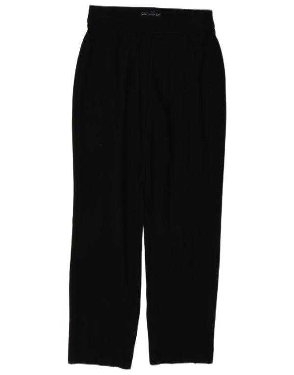Pantaloni casual dritti da donna Marks & Spencer UK 8 piccoli W27 L29 neri