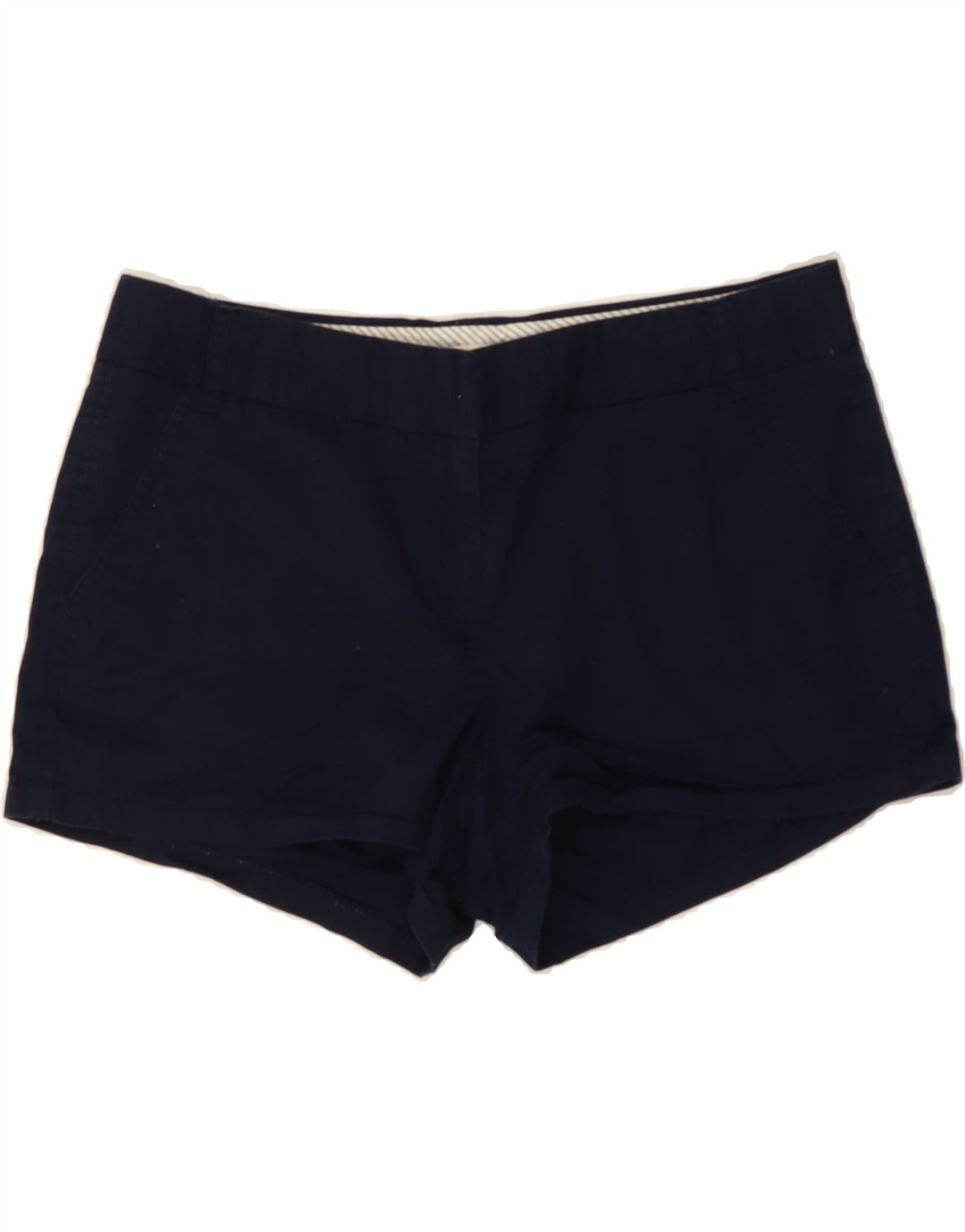 J. CREW Womens Chino Shorts US 10 Large W36 Navy Blue Cotton Vintage J. Crew and Second-Hand J. Crew from Messina Hembry 