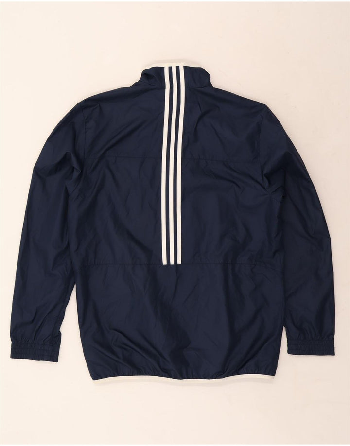 Giacca antipioggia da uomo ADIDAS UK 40/42 medio poliestere blu navy