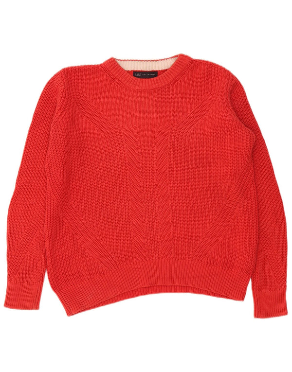 Maglione maglione girocollo da uomo Marks & Spencer piccolo cotone rosso