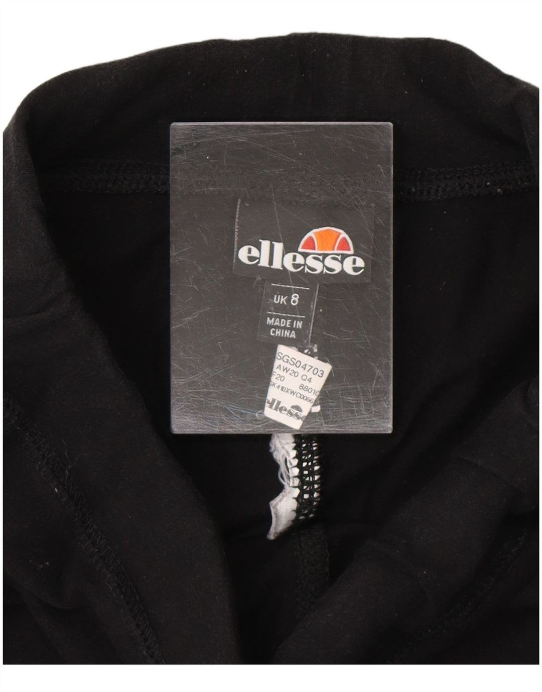 ELLESSE Leggings grafici da donna UK 8 piccoli neri