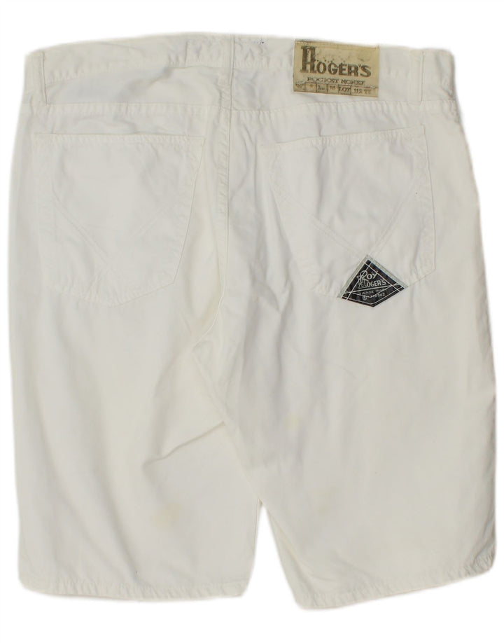 Pantaloncini casual da uomo Roy Rogers IT 48 medi W34 cotone bianco