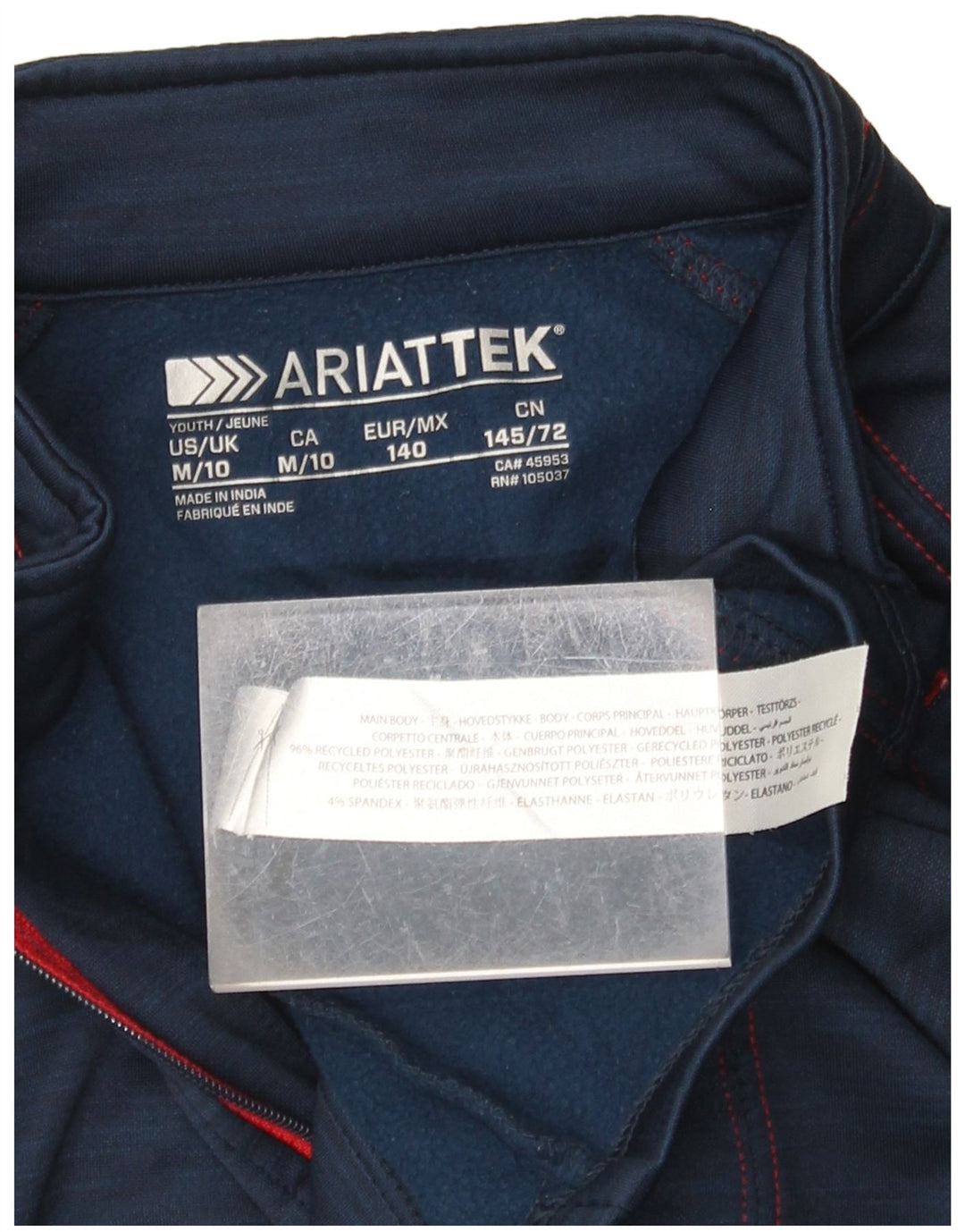 Top della tuta pullover con grafica ARIAT per ragazzi 9-10 anni medio blu navy